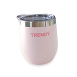 Mate C/ Tapa Trendy Acero Rosa Pastel 280Ml 16268 C/ Sticker